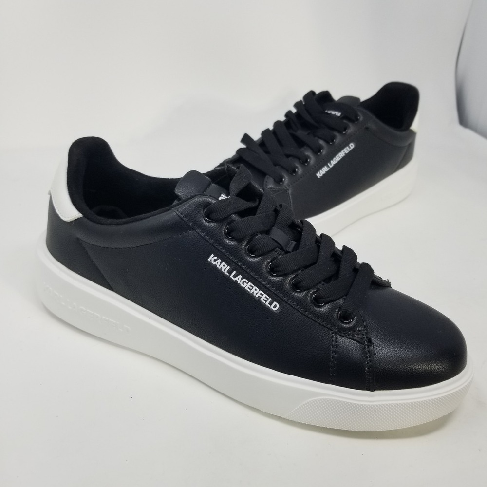 Karl Lagerfield Mens Leather Shoes Black/White Size 9.5US